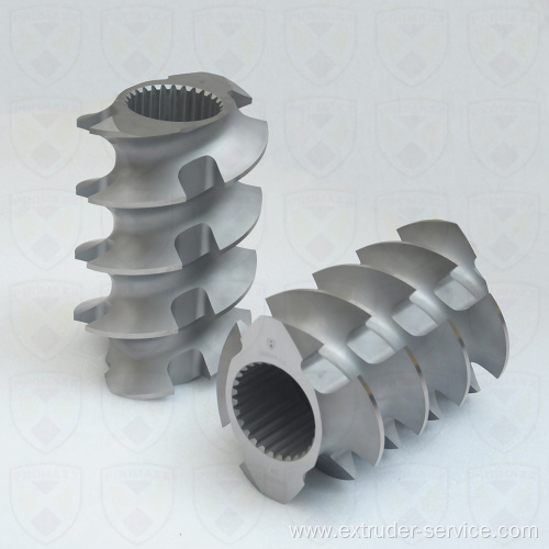 Twin screw elements for extruder